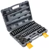 Persely- és csapágybeütő készlet 52 részes, 18–74 mm, 225 mm-es beütővel, kofferben, PM-STIL-52T – Powermat (PM1535)