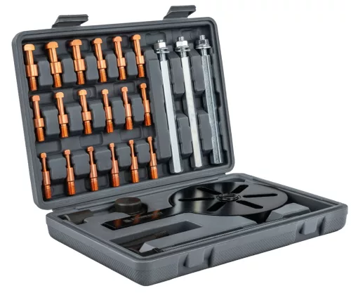 Belső csapágylehúzó készlet golyóscsapágyakhoz 45–105 mm, 32 részes, kofferben, PM-SLWK-32T – Powermat (PM1536)