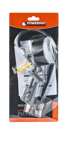 Keréktöltő pisztoly nyomásmérő órával 75 mm, 12 bar, 1/4", PM-PDPM-2T – Powermat (PM1543)