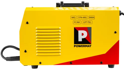 Hegesztő inverter MIG/MAG, FLUX, MMA, TIG Lift 210 A, 230 V, szinergikus, kettős LCD, PM-PAS-210L – Powermat (PM1544)