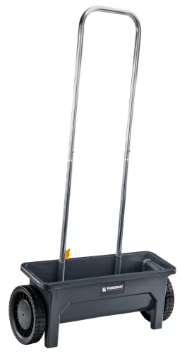 Kézi szóró- és vetőkocsi 12 l, 46 cm szórásszélesség, 10 fokozat, PM-SRO-12T – Powermat (PM1546)