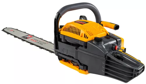 Benzines láncfűrész 55 cm³, 6 LE, 45 cm-es vezetőlemezzel, rezgéscsillapítással, PM-PSP-6HP-PRO – Powermat (PM1548)