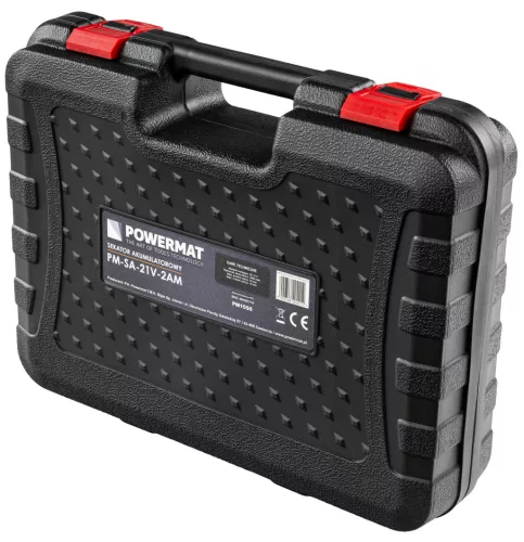Akkus metszőolló 30 mm, 21 V, 2 × 2 Ah, szénkefe nélküli motor, LCD, kofferben, PM-SA-21V-2AM – Powermat (PM1550)