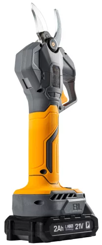 Akkus metszőolló 30 mm, 21 V, 2 × 2 Ah, szénkefe nélküli motor, LCD, kofferben, PM-SA-21V-2AM – Powermat (PM1550)