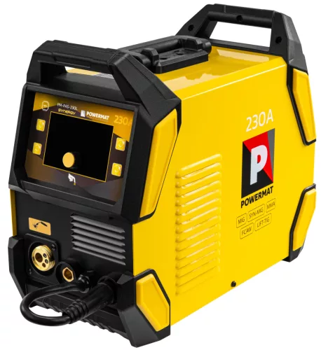 Inverteres hegesztőgép MIG/MAG, MMA, TIG Lift, 230 A, 230 V, dupla pulse, PM-PAS-230L – Powermat (PM1554)
