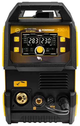 Inverteres hegesztőgép MIG/MAG, MMA, TIG Lift, 230 A, 230 V, dupla pulse, PM-PAS-230L – Powermat (PM1554)