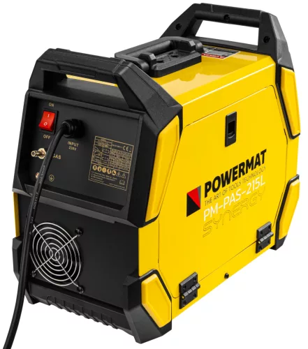 Inverteres hegesztőgép MIG/MAG, MMA, TIG, alumíniumhoz is, 215 A, PM-PAS-215L – Powermat (PM1555)