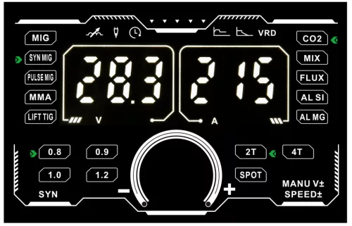 Inverteres hegesztőgép MIG/MAG, MMA, TIG, alumíniumhoz is, 215 A, PM-PAS-215L – Powermat (PM1555)