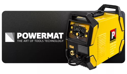 Inverteres hegesztőgép MIG/MAG, MMA, TIG, alumíniumhoz is, 215 A, PM-PAS-215L – Powermat (PM1555)