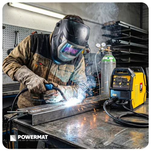Inverteres hegesztőgép MIG/MAG, MMA, TIG, alumíniumhoz is, 215 A, PM-PAS-215L – Powermat (PM1555)