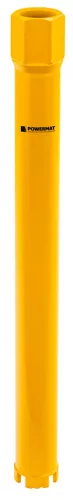 Gyémánt fúrókorona betonhoz 42 × 450 mm, 1 1/4" UNC, 4 szegmens, vizes, PM-DWK-42x450M – Powermat (PM1558)