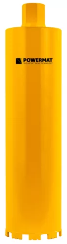 Gyémánt fúrókorona betonhoz 112 × 450 mm, 1 1/4" UNC, 9 szegmens, vizes, PM-DWK-112x450M – Powermat (PM1561)