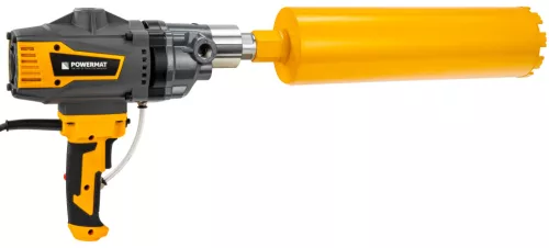 Gyémánt fúrókorona betonhoz 112 × 450 mm, 1 1/4" UNC, 9 szegmens, vizes, PM-DWK-112x450M – Powermat (PM1561)