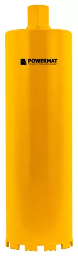 Gyémánt fúrókorona betonhoz 132 × 450 mm, 1 1/4" UNC, 11 szegmens, vizes, PM-DWK-132x450M – Powermat (PM1562)