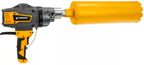 Gyémánt fúrókorona betonhoz 132 × 450 mm, 1 1/4" UNC, 11 szegmens, vizes, PM-DWK-132x450M – Powermat (PM1562)