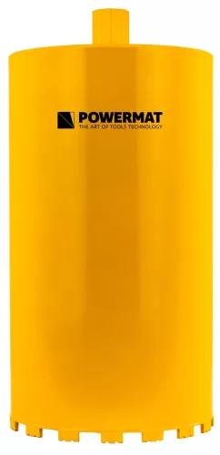 Gyémánt fúrókorona betonhoz 230 × 450 mm, 1 1/4" UNC, 16 szegmens, vizes, PM-DWK-230x450M – Powermat (PM1564)