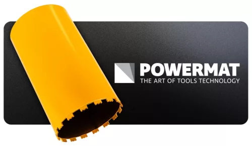 Gyémánt fúrókorona betonhoz 230 × 450 mm, 1 1/4" UNC, 16 szegmens, vizes, PM-DWK-230x450M – Powermat (PM1564)