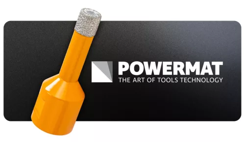 Gyémánt lyukfúró gres lapokhoz 10 mm, M14, száraz/nedves, PM-DWK-10M14M – Powermat (PM1568)