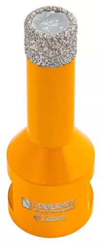 Gyémánt lyukfúró gres lapokhoz 12 mm, M14, száraz/nedves, PM-DWK-12M14M – Powermat (PM1569)