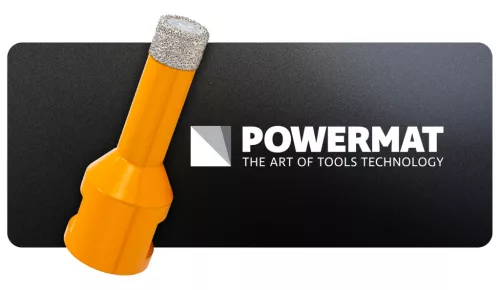 Gyémánt lyukfúró gres lapokhoz 12 mm, M14, száraz/nedves, PM-DWK-12M14M – Powermat (PM1569)