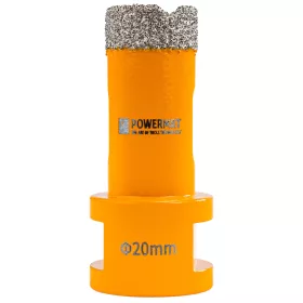   Gyémánt lyukfúró gres lapokhoz 20 mm, M14, száraz/nedves, PM-DWK-20M14M – Powermat (PM1570)
