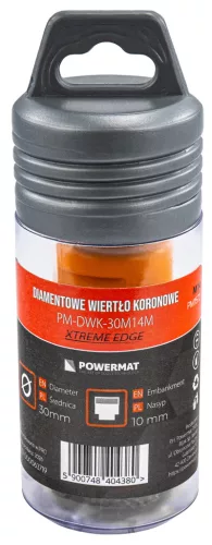Gyémánt lyukfúró gres lapokhoz 30 mm, M14, száraz/nedves, PM-DWK-30M14M – Powermat (PM1572)