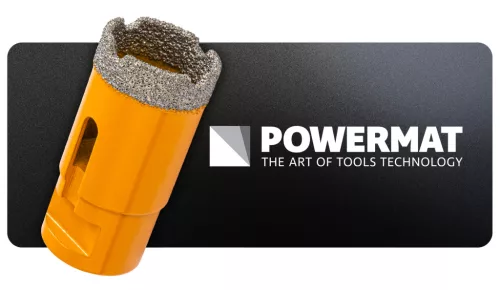 Gyémánt lyukfúró gres lapokhoz 30 mm, M14, száraz/nedves, PM-DWK-30M14M – Powermat (PM1572)