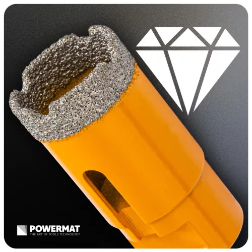 Gyémánt lyukfúró gres lapokhoz 30 mm, M14, száraz/nedves, PM-DWK-30M14M – Powermat (PM1572)