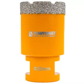   Gyémánt lyukfúró gres lapokhoz 35 mm, M14, száraz/nedves, PM-DWK-35M14M – Powermat (PM1573)