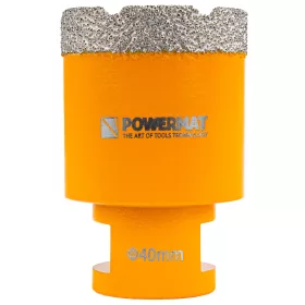   Gyémánt lyukfúró gres lapokhoz 40 mm, M14, száraz/nedves, PM-DWK-40M14M – Powermat (PM1574)