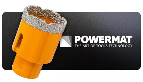 Gyémánt lyukfúró gres lapokhoz 40 mm, M14, száraz/nedves, PM-DWK-40M14M – Powermat (PM1574)