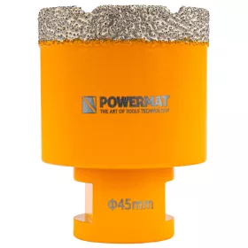   Gyémánt lyukfúró gres lapokhoz 45 mm, M14, száraz/nedves, PM-DWK-45M14M – Powermat (PM1575)