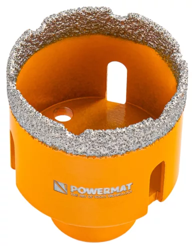 Gyémánt lyukfúró gres lapokhoz 50 mm, M14, száraz/nedves, PM-DWK-50M14M – Powermat (PM1576)