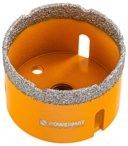 Gyémánt lyukfúró gres lapokhoz 60 mm, M14, száraz/nedves, PM-DWK-60M14M – Powermat (PM1577)
