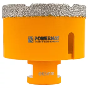   Gyémánt lyukfúró gres lapokhoz 65 mm, M14, száraz/nedves, PM-DWK-65M14M – Powermat (PM1578)