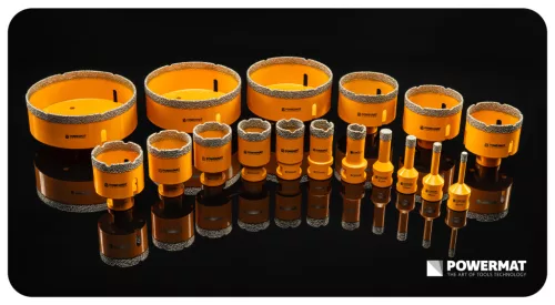 Gyémánt lyukfúró gres lapokhoz 68 mm, M14, száraz/nedves, PM-DWK-68M14M – Powermat (PM1579)