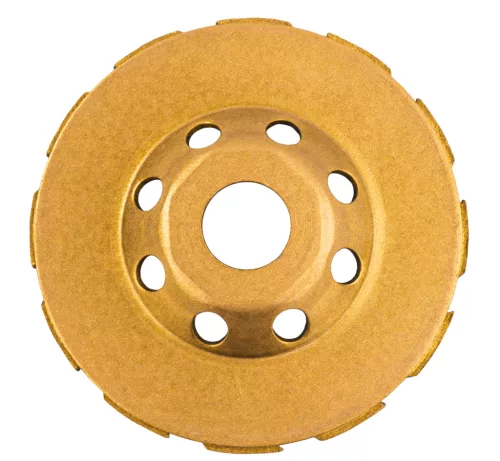 Gyémánt fazékkorong betoncsiszoláshoz 100 mm, 22,23 mm furat, 12 szegmens, PM-DTG-1051T – Powermat (PM1584)