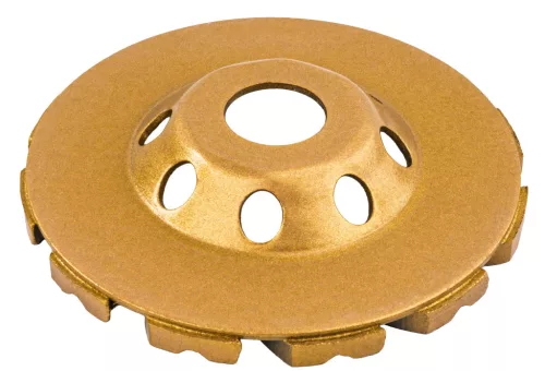 Gyémánt fazékkorong betoncsiszoláshoz 100 mm, 22,23 mm furat, 12 szegmens, PM-DTG-1051T – Powermat (PM1584)