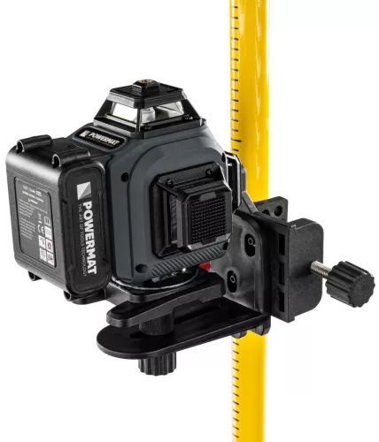 Kitámasztó rúd keresztlézerhez 112–300 cm, 5/8" menet, 360°-ban forgatható, PM-TPLK-3M – Powermat (PM1587)