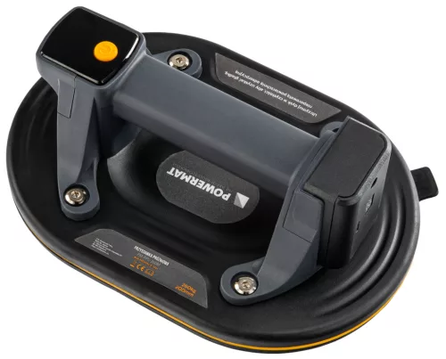 Akkus vákuumos tapadókorong (üvegemelő) 200 mm, 260 kg, automatikus vákuumtartással, LCD, PM-PPS-260M – Powermat (PM1589)