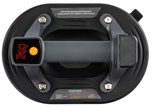 Akkus vákuumos tapadókorong (üvegemelő) 200 mm, 260 kg, automatikus vákuumtartással, LCD, PM-PPS-260M – Powermat (PM1589)