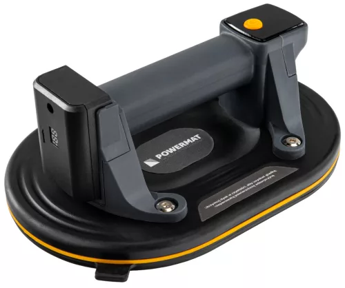 Akkus vákuumos tapadókorong (üvegemelő) 200 mm, 260 kg, automatikus vákuumtartással, LCD, PM-PPS-260M – Powermat (PM1589)