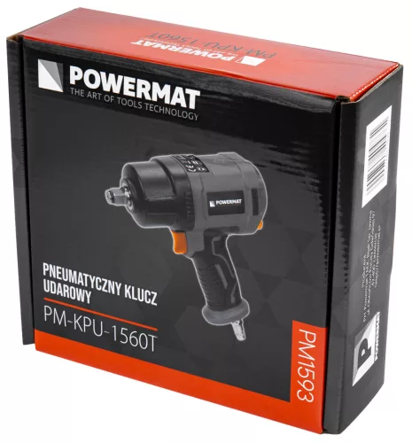 Pneumatikus ütvecsavarozó 1/2", 1560 Nm, 8000 ford./perc, PM-KPU-1560T – Powermat (PM1593)