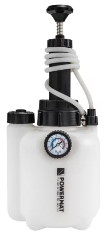 Féklégtelenítő és fékfolyadék-cserélő készlet, kézi pumpás, 3 l + 1 l, PM-ZPUH-1T – Powermat (PM1594)