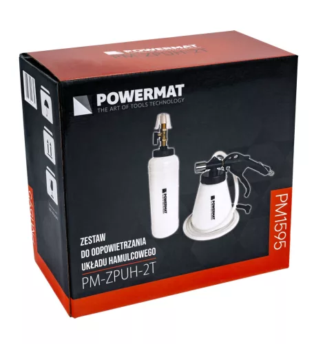 Pneumatikus féklégtelenítő készlet, 90–120 psi, adapterek 21–41 mm, PM-ZPUH-2T – Powermat (PM1595)