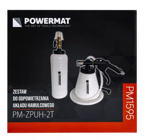 Pneumatikus féklégtelenítő készlet, 90–120 psi, adapterek 21–41 mm, PM-ZPUH-2T – Powermat (PM1595)