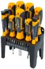 Csavarhúzó és bit készlet 21 részes, mágneses heggyel, állvánnyal, CrV, PM-ZW-21ZN – Powermat (PM1597)