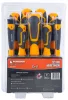 Csavarhúzó és bit készlet 21 részes, mágneses heggyel, állvánnyal, CrV, PM-ZW-21ZN – Powermat (PM1597)