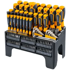  Precíziós csavarhúzó készlet 132 részes, 108 bittel, CrV, dobozban, PM-ZW-132ZN – Powermat (PM1598)