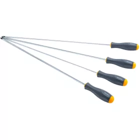   Extra hosszú csavarhúzó készlet 4 részes, 450 mm, mágneses heggyel, CrV, PM-ZW-4ZN – Powermat (PM1602)
